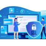 A team from website development company working on website security