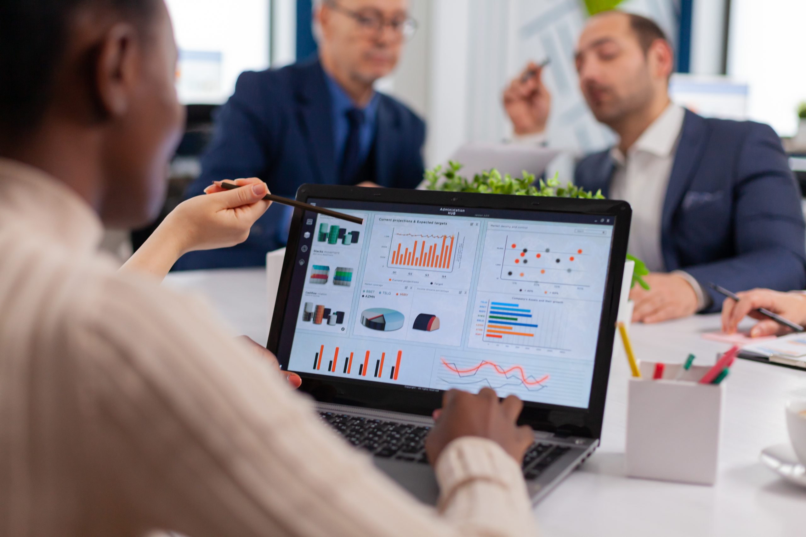 Management discussing Supplier performance looking at a Power BI rejection PPM dahsboard