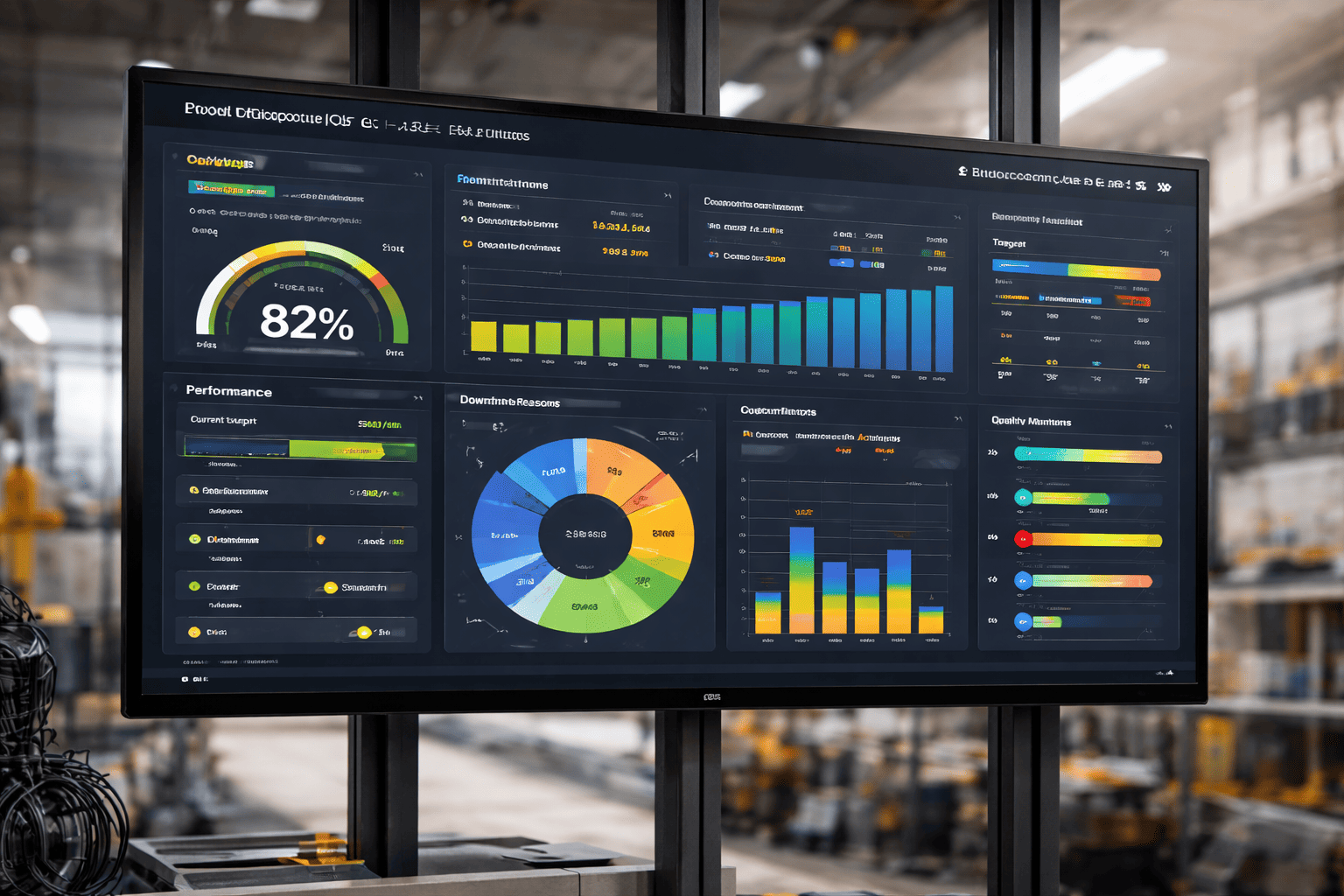 Manufacturing performance dashboard in action